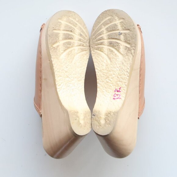 No.6 Store Camel Leather Open Toe Clogs Swedish Minimalist Sandals Clogs Mules 5 - Picture 6 of 16
